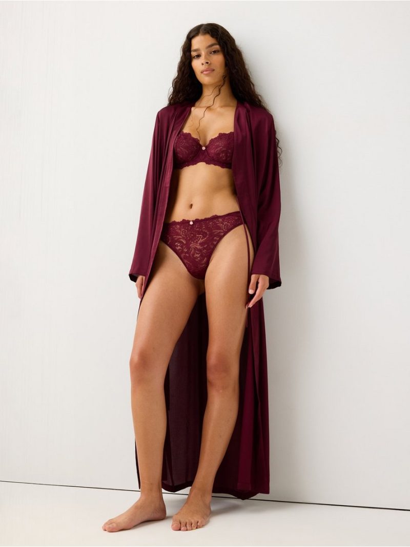 - Long robe in satin Long robe in satin - 3003377-9938