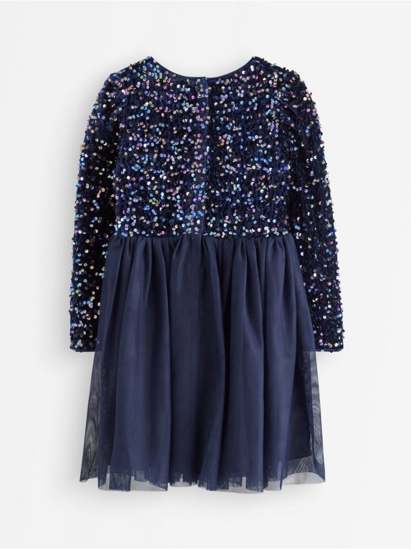 Long-sleeved dress with sequins - 3003429-2150