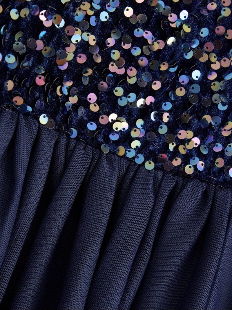 Long-sleeved dress with sequins - 3003429-2150