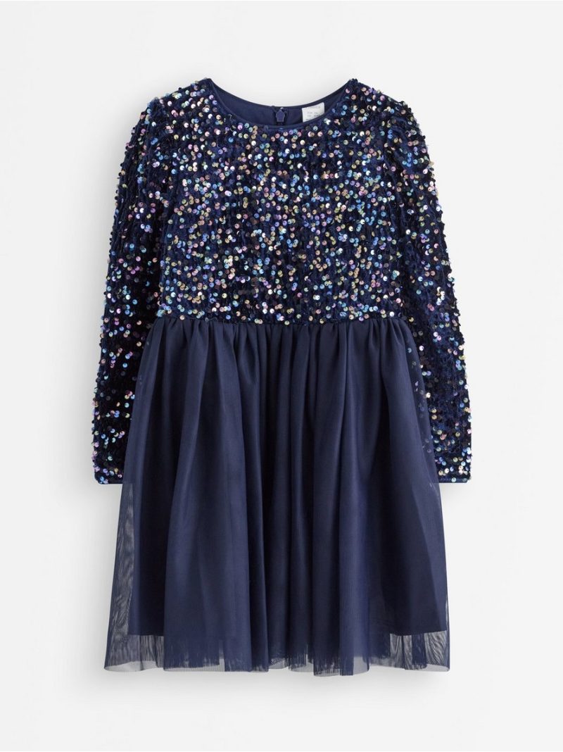 Long-sleeved dress with sequins - 3003429-2150
