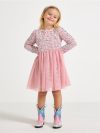 Long-sleeved dress with sequins - 3003429-7351
