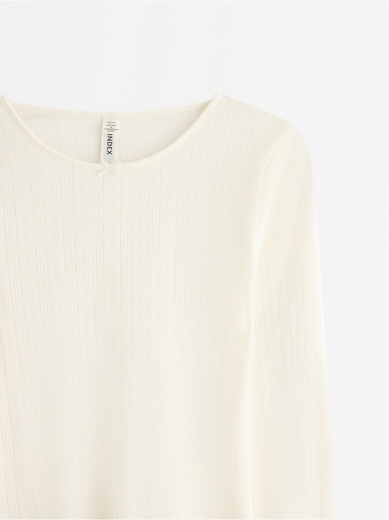 Pyjama top in pointelle - 3004087-7159