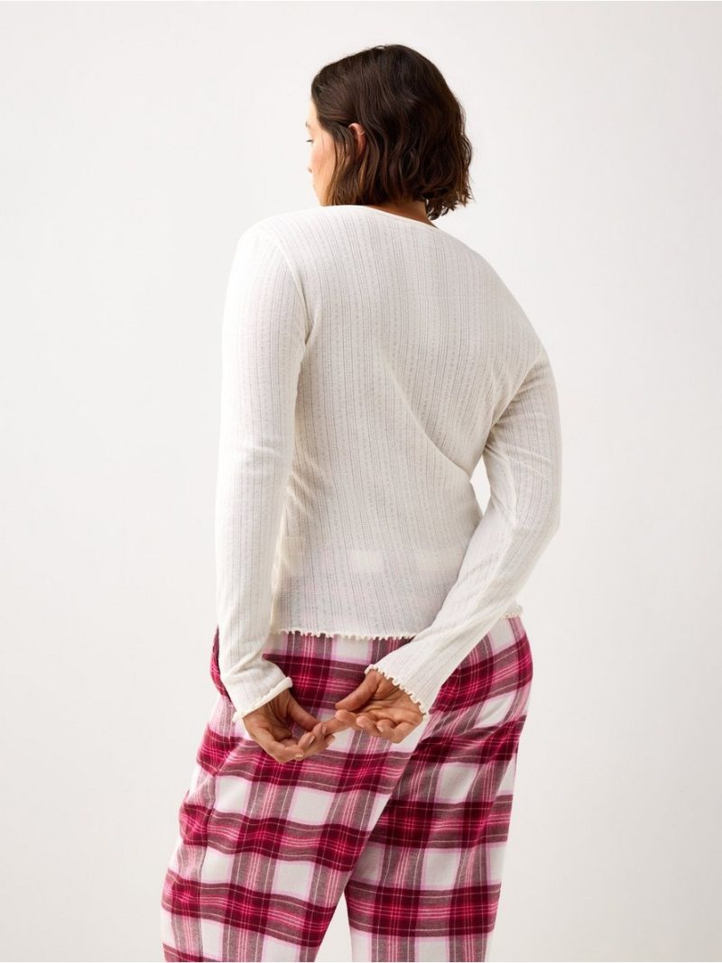 Pyjama top in pointelle - 3004087-7159