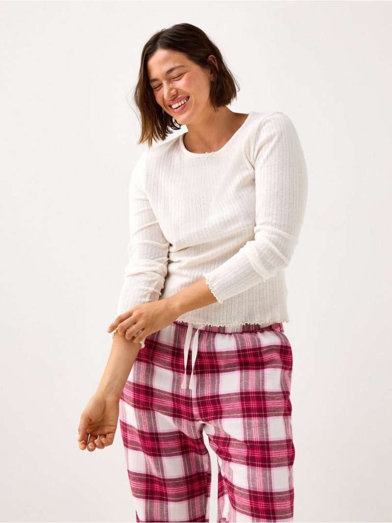 Pyjama top in pointelle - 3004087-7159