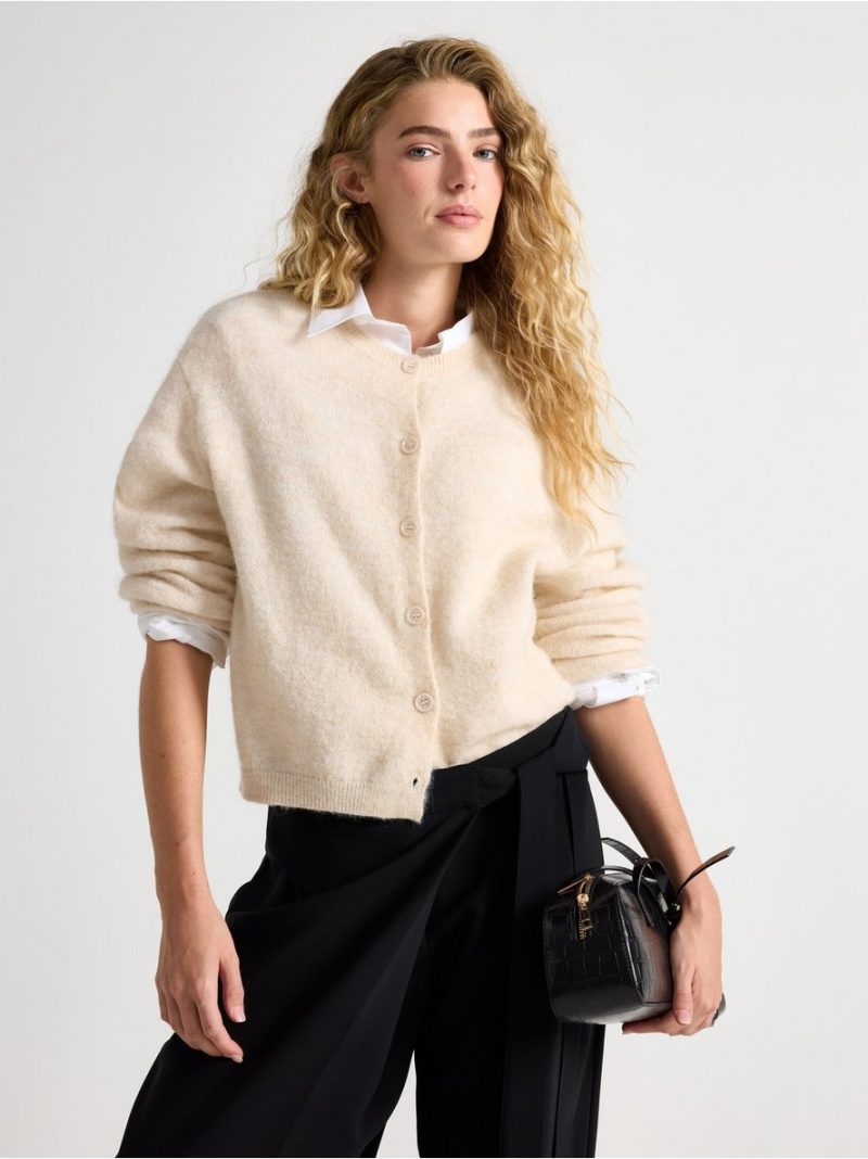 Knitted cardigan in wool blend - 3006685-2659