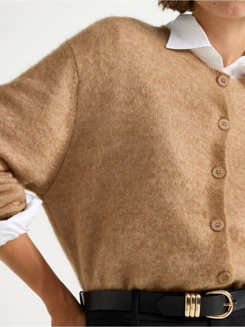 Knitted cardigan in wool blend - 3006685-7320