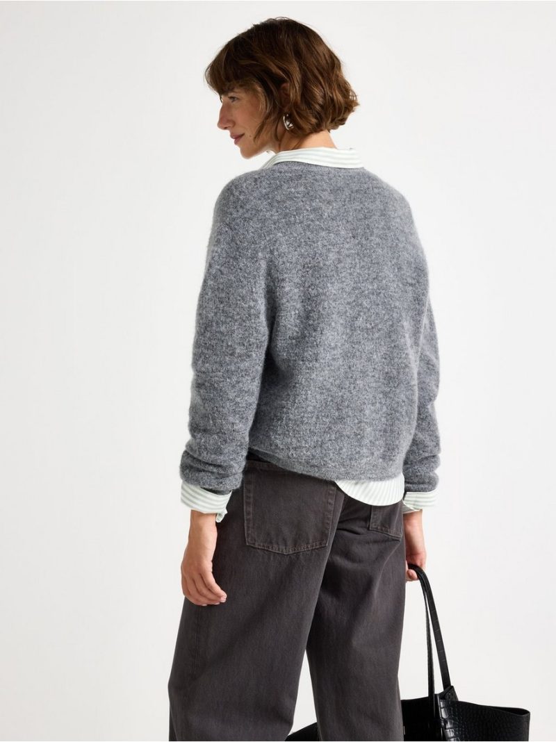 Knitted cardigan in wool blend - 3006685-9804
