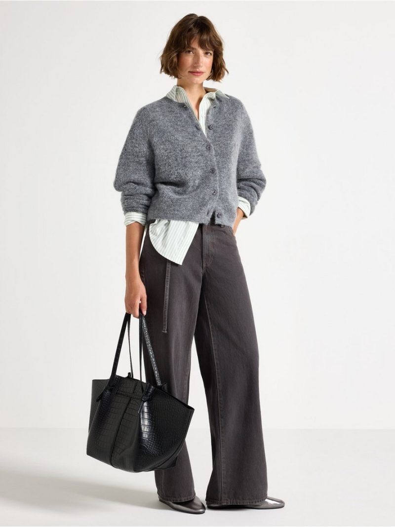 Knitted cardigan in wool blend - 3006685-9804