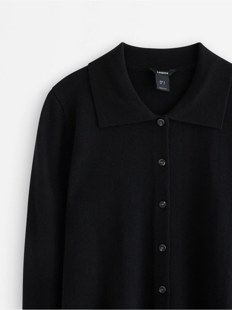 Fine-knit cardigan in merino wool - 3006693-80