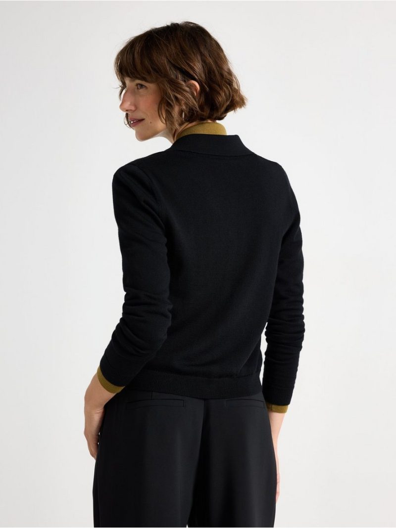 Fine-knit cardigan in merino wool - 3006693-80