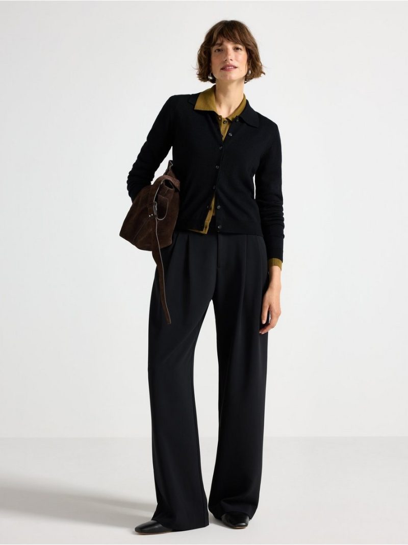 Fine-knit cardigan in merino wool - 3006693-80