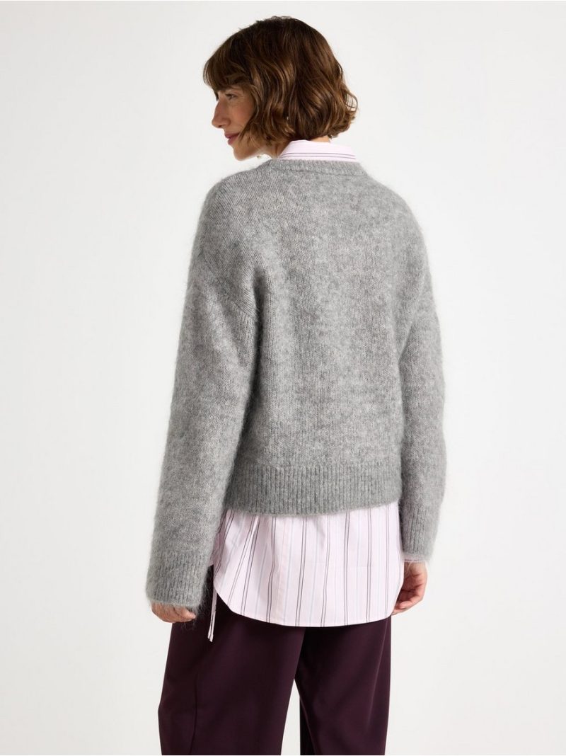 Knitted jumper in mohair blend - 3006694-9803