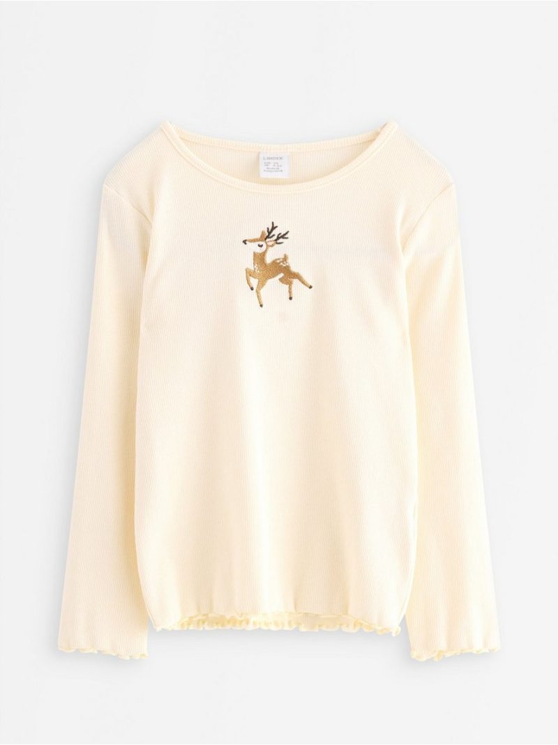 Long-sleeved ribbed top - 3007011-6728