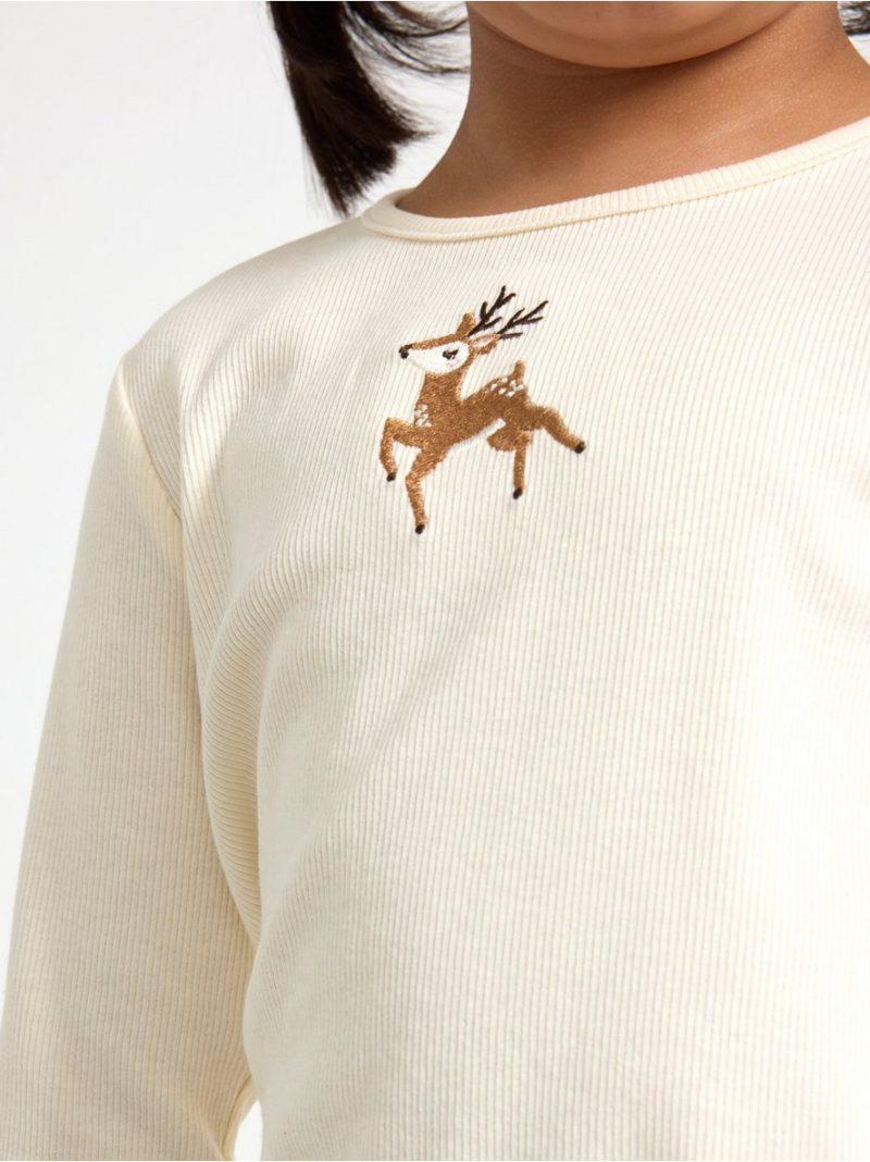 Long-sleeved ribbed top - 3007011-6728