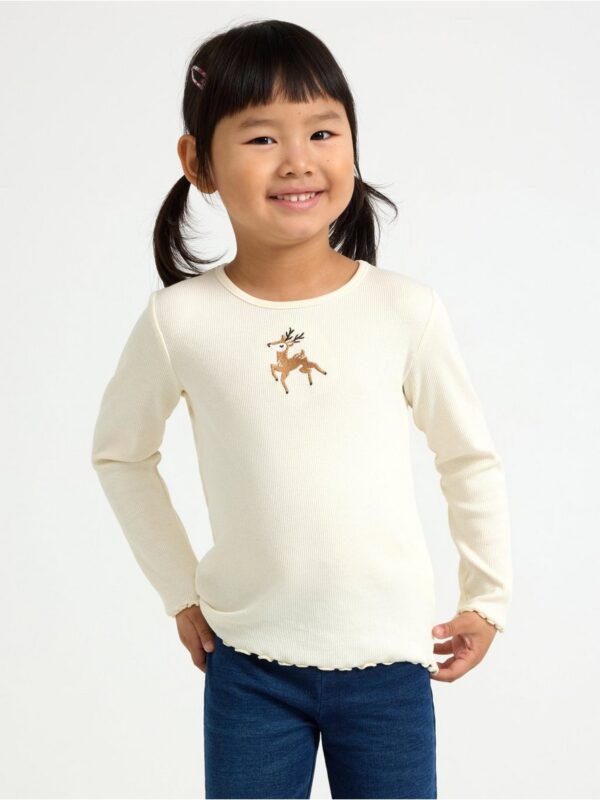 Long-sleeved ribbed top - 3007011-6728