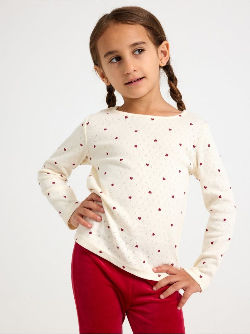 - Top in pointelle Top in pointelle - 3007013-6728