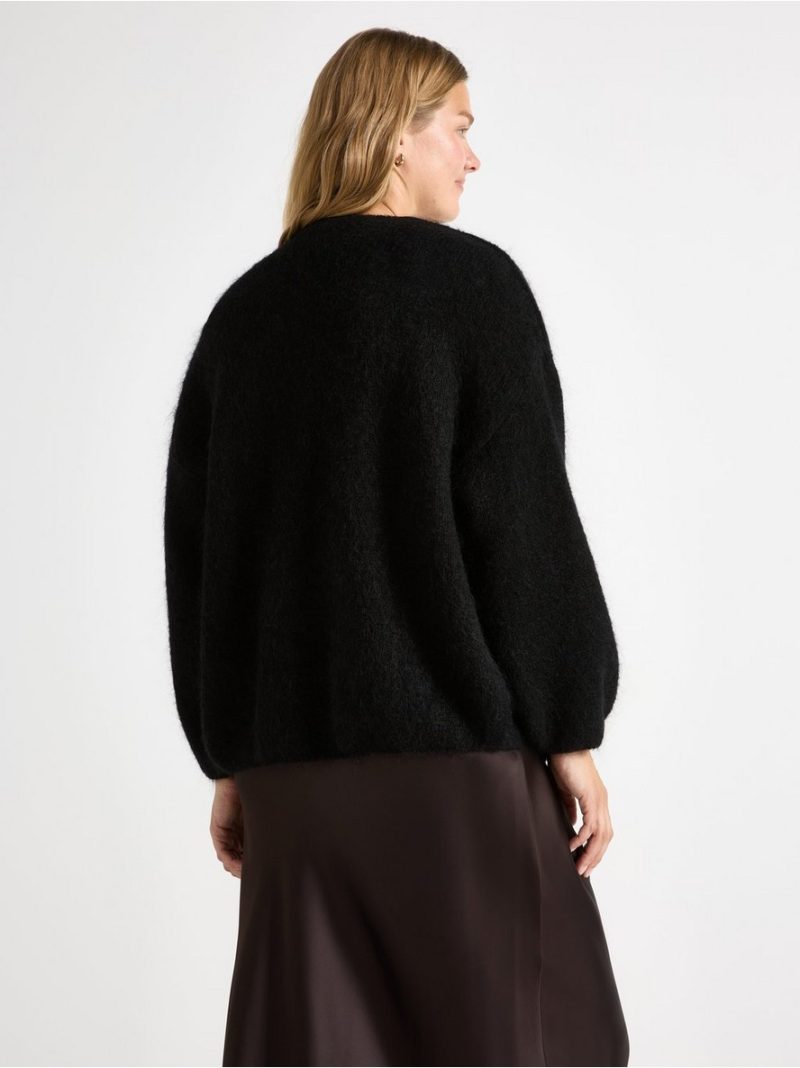 Knitted cardigan in mohair blend - 3007324-80