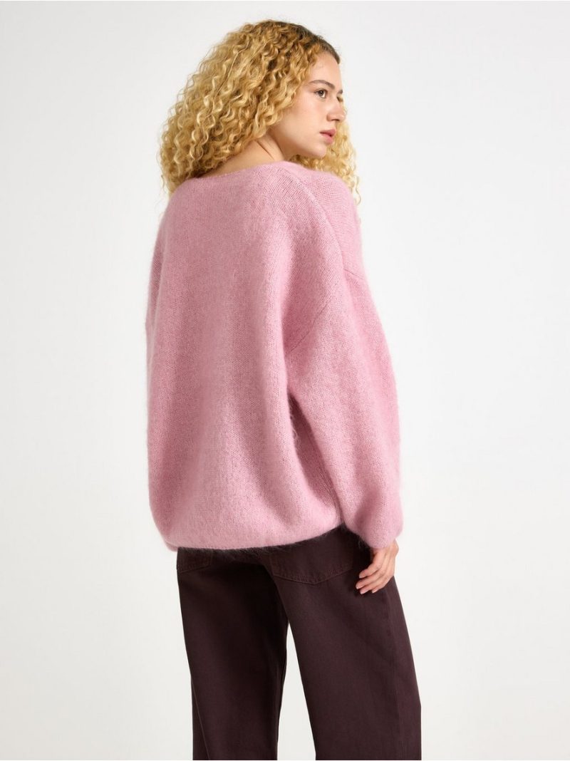Knitted cardigan in mohair blend - 3007324-9619