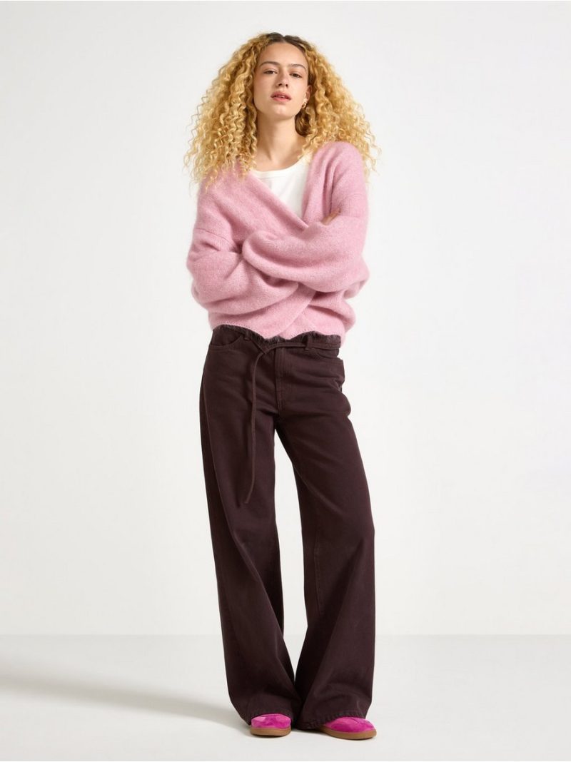 Knitted cardigan in mohair blend - 3007324-9619