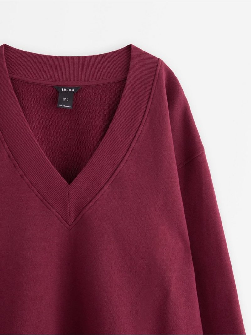 Sweatshirt with v-neck - 3007352-1753