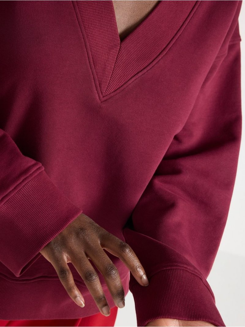 Sweatshirt with v-neck - 3007352-1753