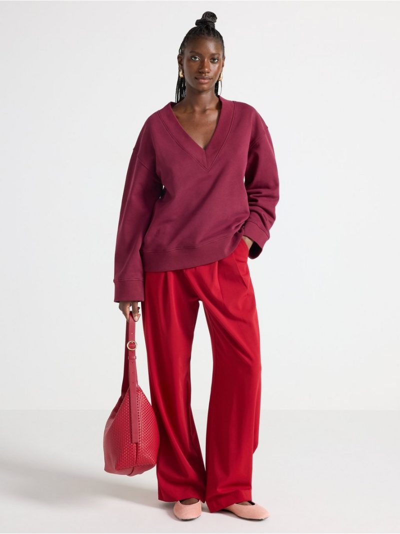 Sweatshirt with v-neck - 3007352-1753