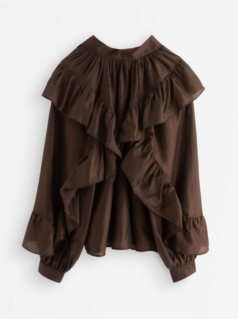 Blouse with flounces - 3007404-9618