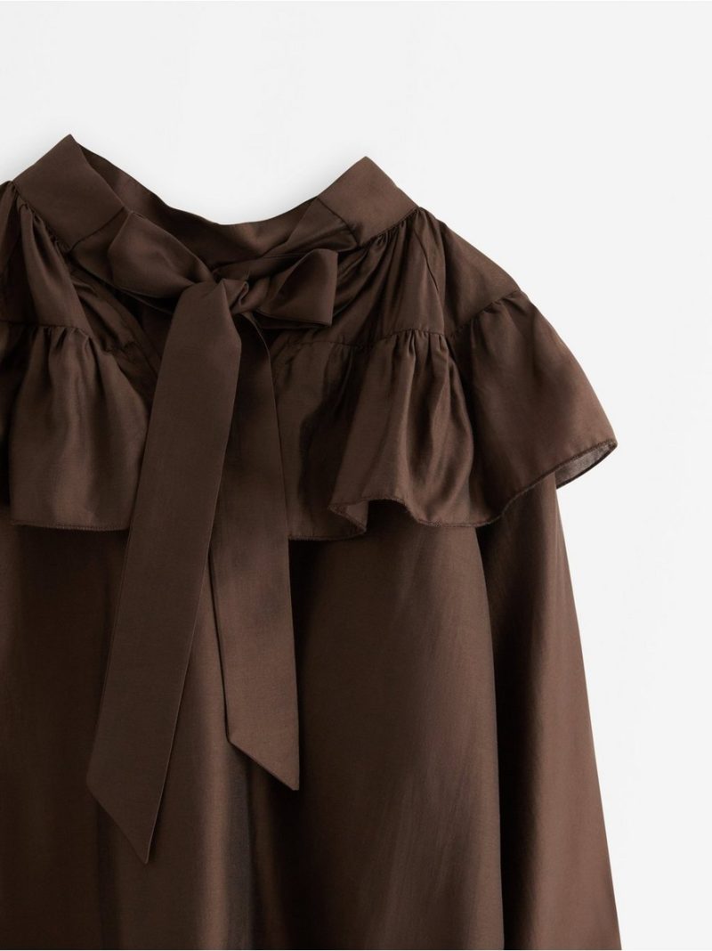 Blouse with flounces - 3007404-9618