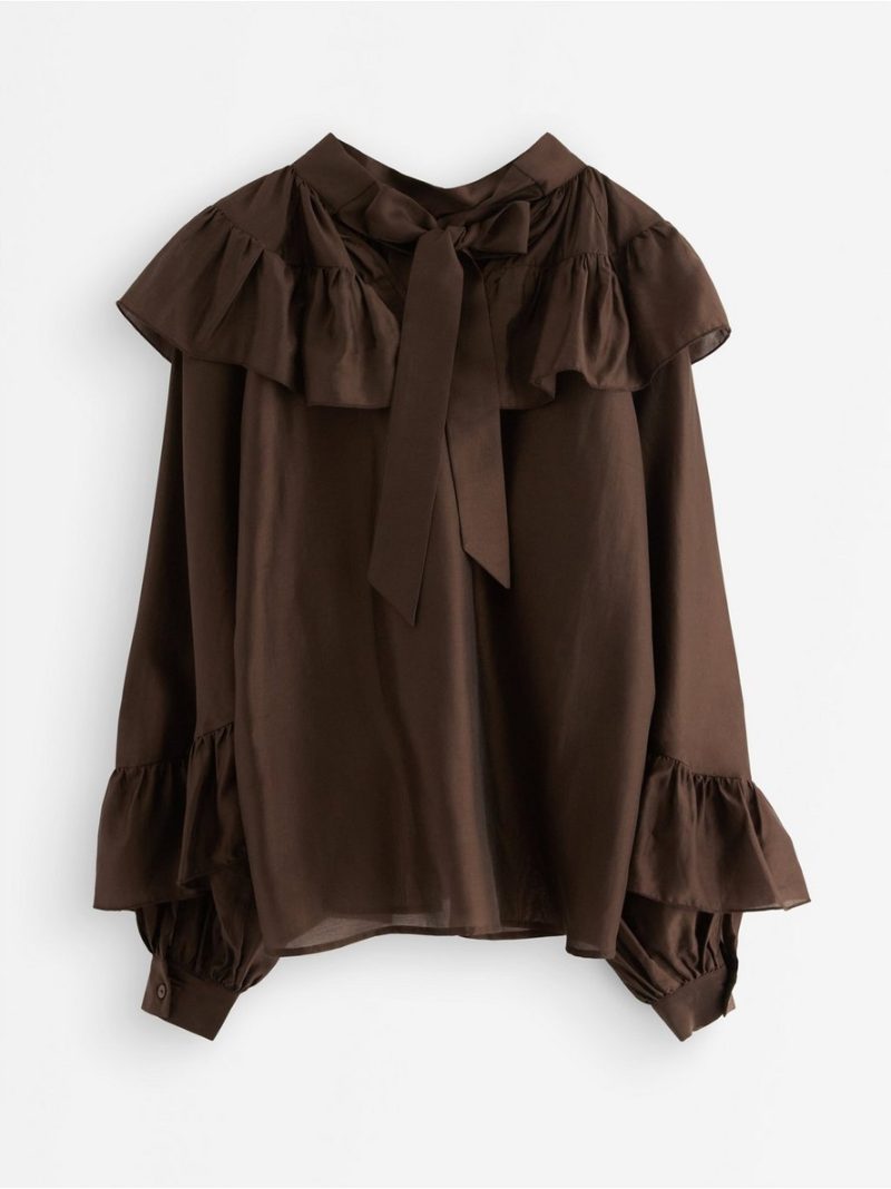 Blouse with flounces - 3007404-9618