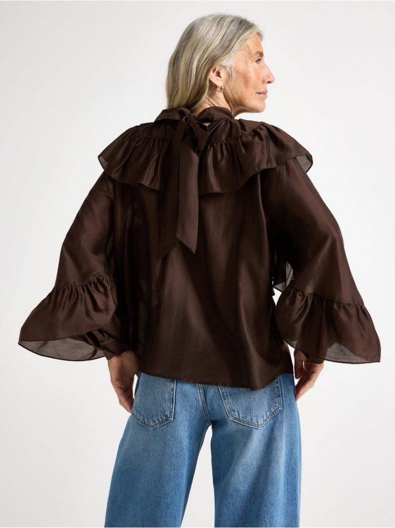 Blouse with flounces - 3007404-9618