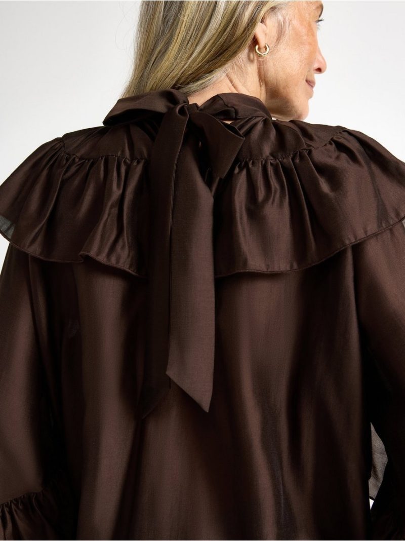 Blouse with flounces - 3007404-9618