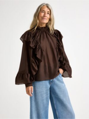 Blouse with flounces - 3007404-9618
