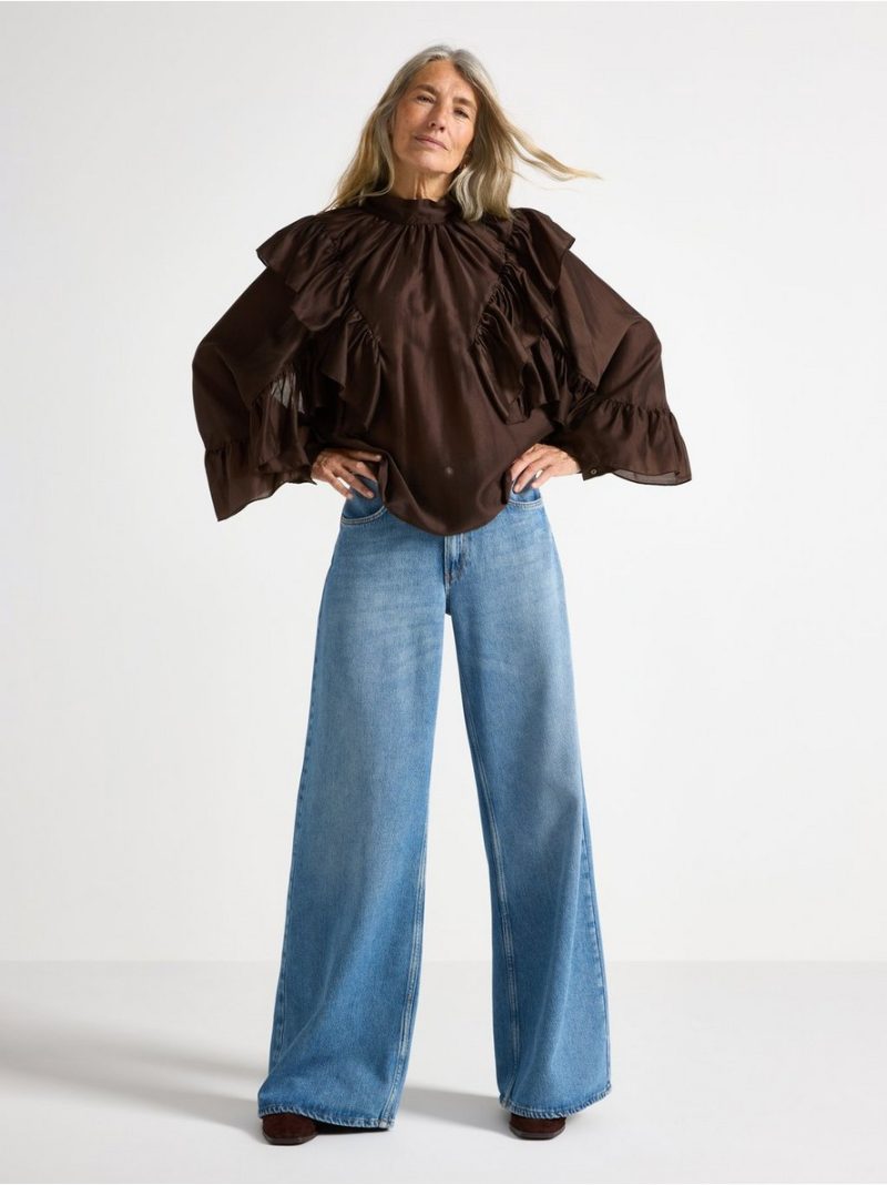 Blouse with flounces - 3007404-9618