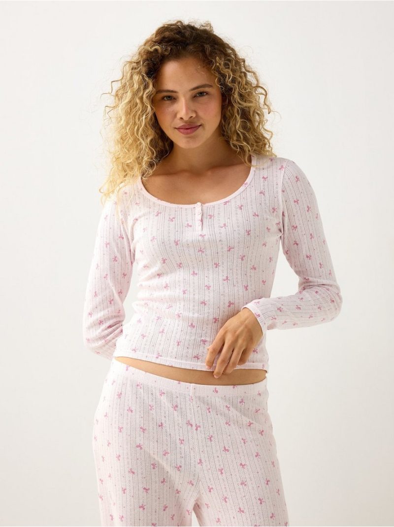 Pyjama top in pointelle - 3007683-1126