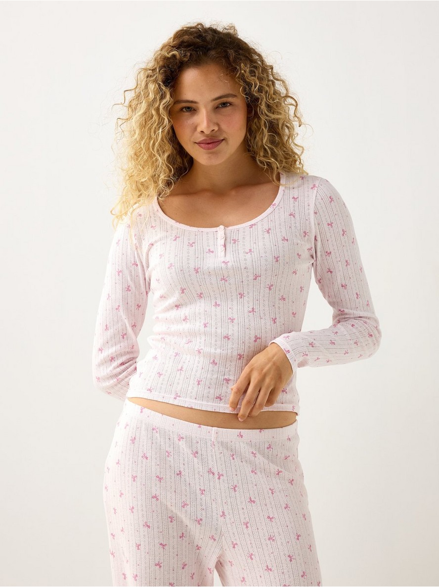 Pyjama top in pointelle - 3007683-1126