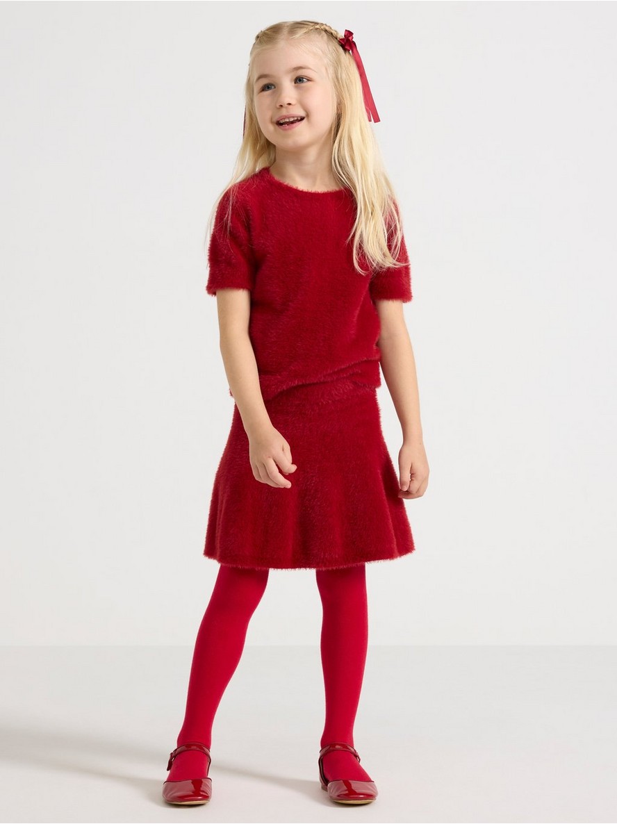 Skirt in feather yarn - 3007714-9348