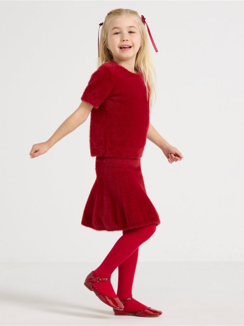 Skirt in feather yarn - 3007714-9348