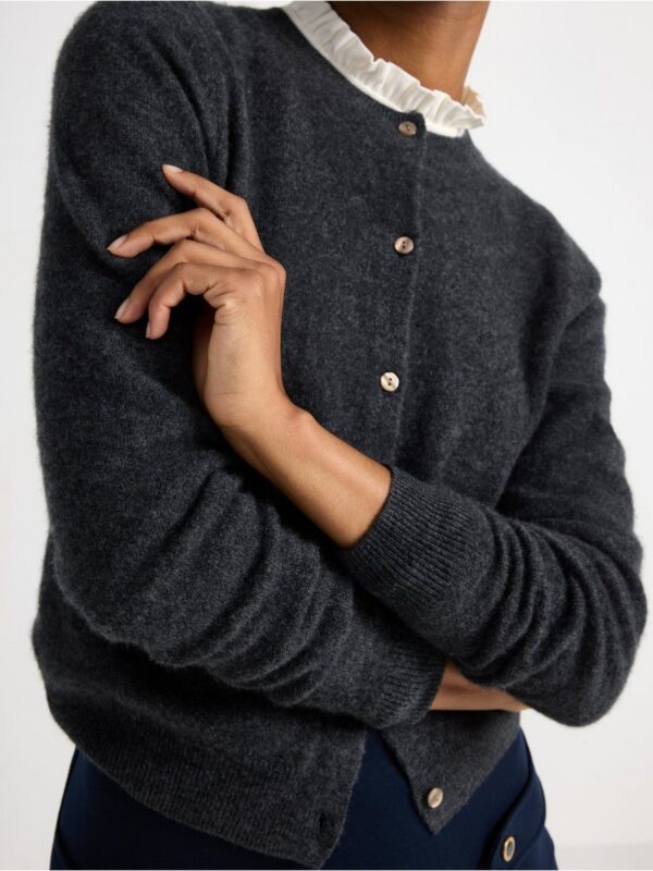 Cardigan in wool and cashmere blend - 3007728-9804