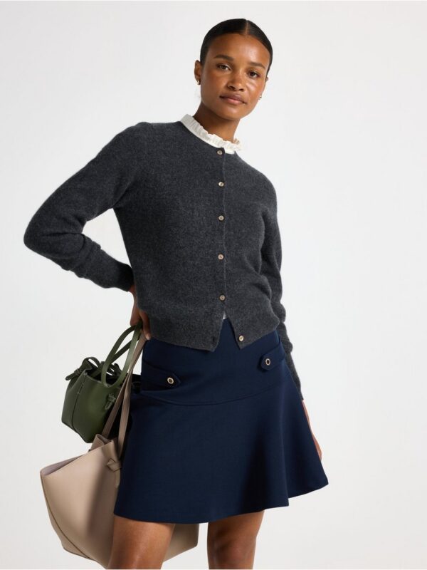 Cardigan in wool and cashmere blend - 3007728-9804