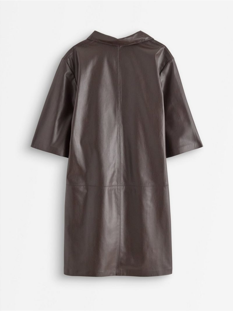 Mini mini dress in imitation leather - 3007732-8117