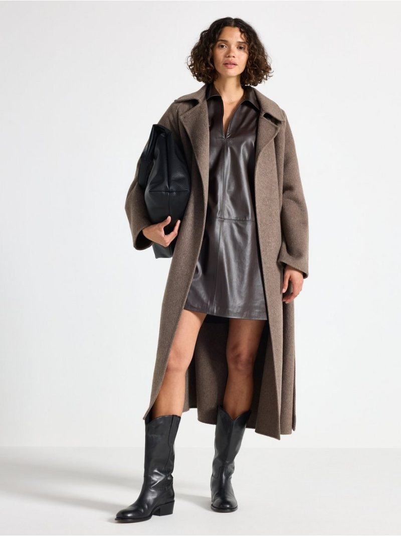 Mini mini dress in imitation leather - 3007732-8117