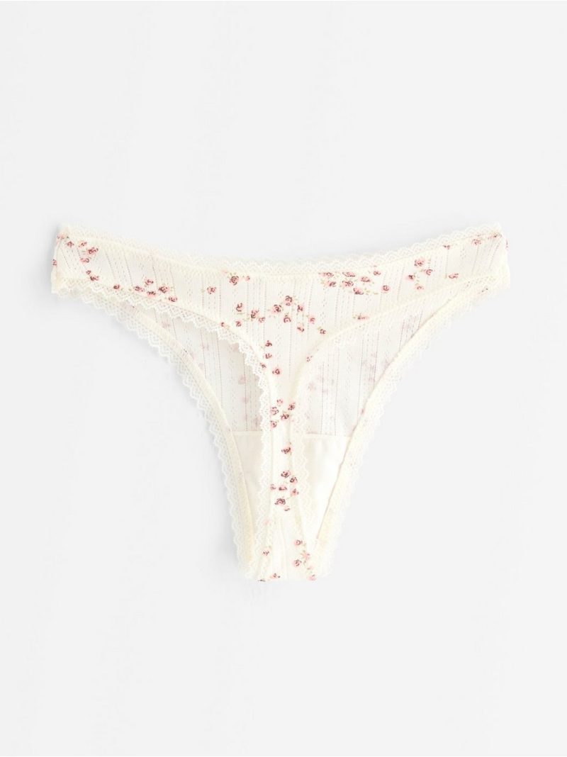 Thong in pointelle - 3007746-3675