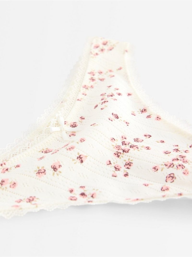 Thong in pointelle - 3007746-3675