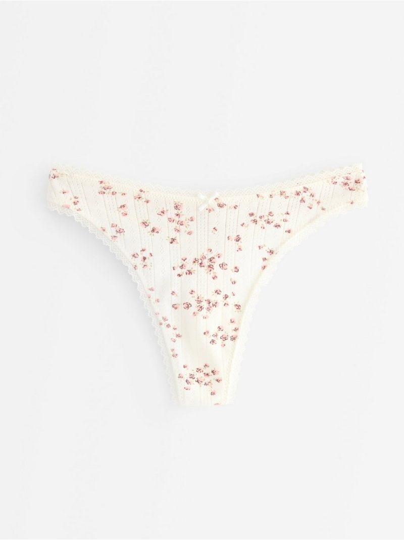 Thong in pointelle - 3007746-3675