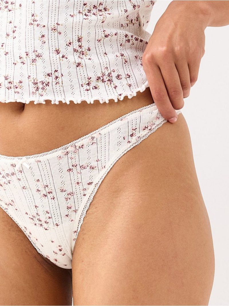 Thong in pointelle - 3007746-3675