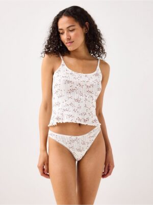 Thong in pointelle - 3007746-3675