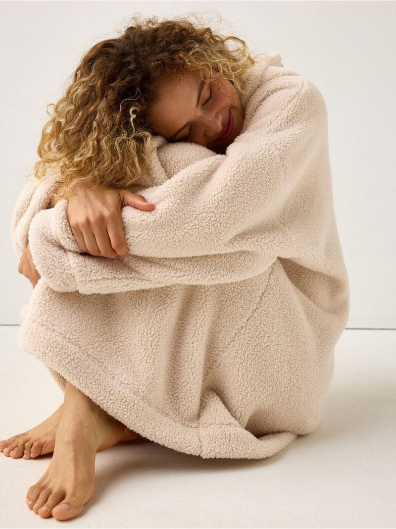 Oversized hoodie in pile - 3007762-7645