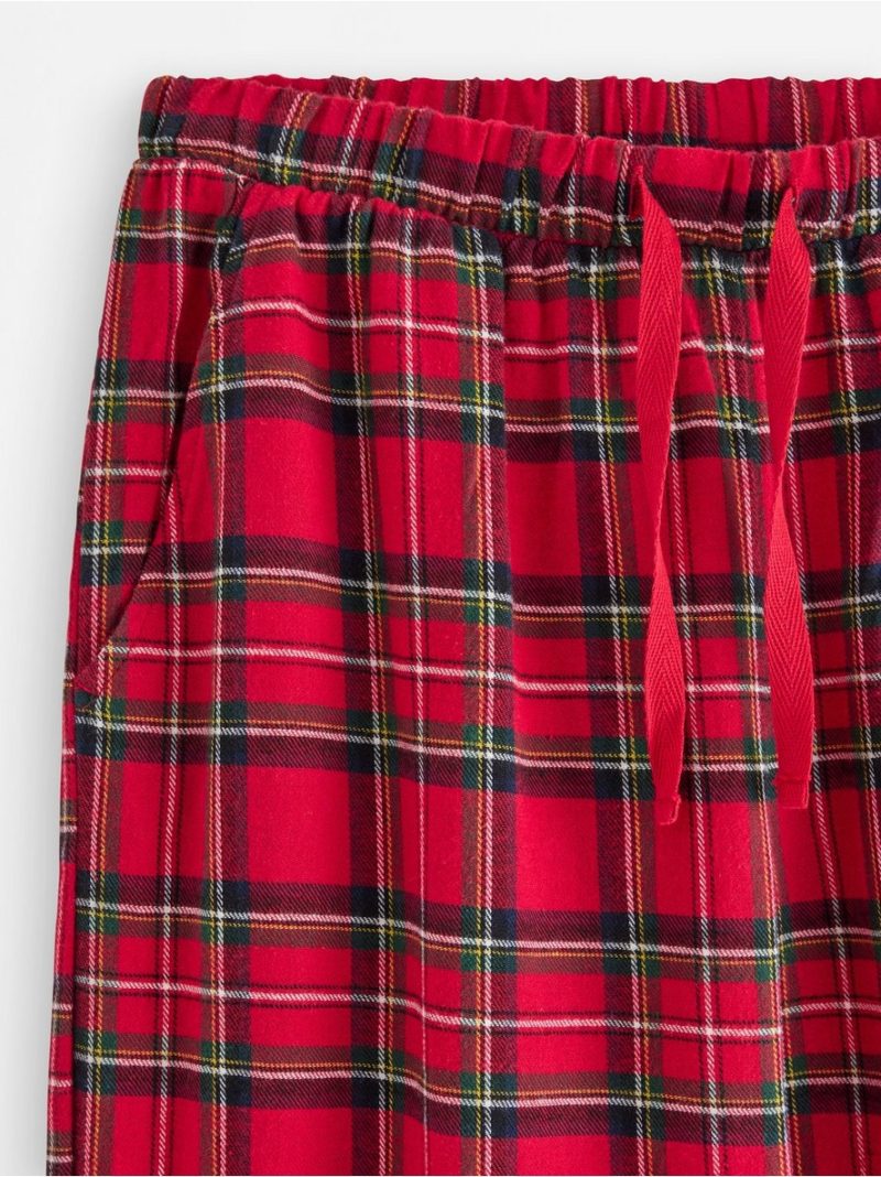 Pyjama trousers in flannel - 3007868-7251