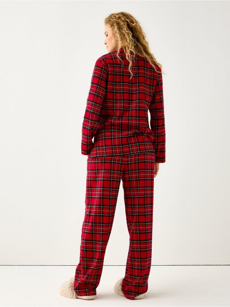 Pyjama trousers in flannel - 3007868-7251