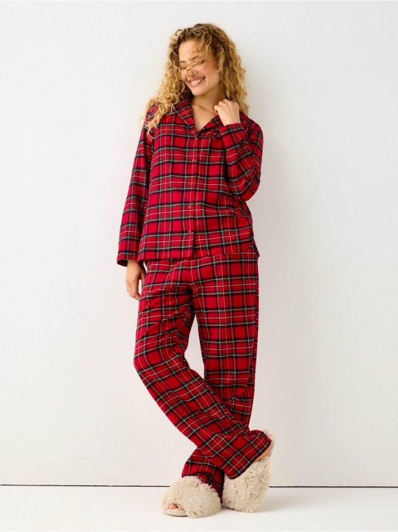 Pyjama trousers in flannel - 3007868-7251